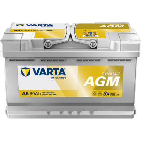 Аккумулятор VARTA 80 А/ч DYNAMIC AGM 580901080 A6