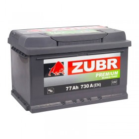 Аккумулятор ZUBR 77 А/ч Premium низкий