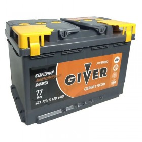 Аккумулятор GIVER 77 А/ч обратная