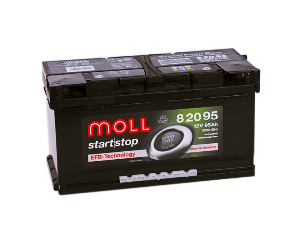 Купить автомобильный аккумулятор MOLL Start-Stop EFB 95 А/ч Молл ЕФБ .